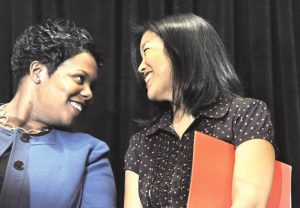 Kaya Henderson and Michelle Rhee. Photo: Washington Post